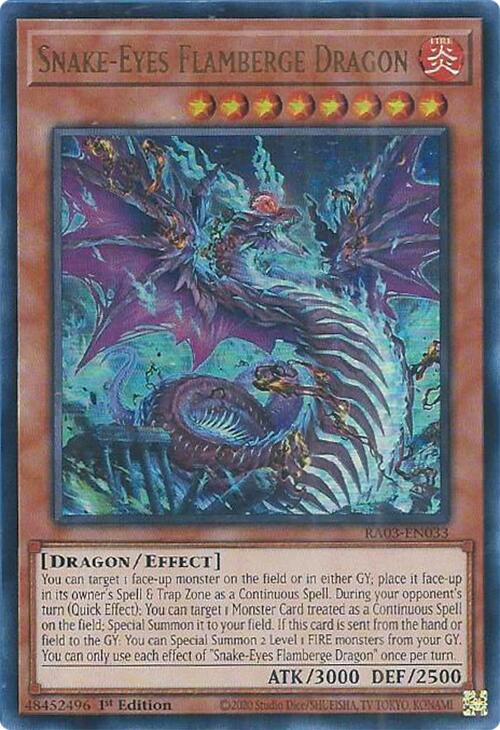 Snake-Eyes Flamberge Dragon (UR) [RA03-EN033] Ultra Rare | Exor Games Truro