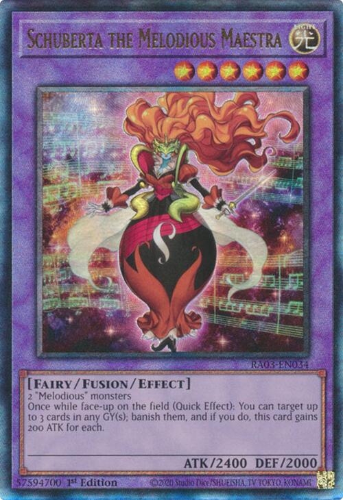 Schuberta the Melodious Maestra (UTR) [RA03-EN034] Prismatic Ultimate Rare | Exor Games Truro