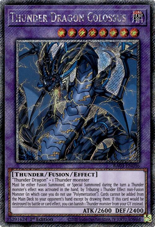 Thunder Dragon Colossus (Platinum Secret Rare) [RA03-EN036] Platinum Secret Rare | Exor Games Truro