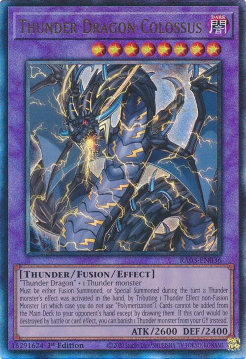 Thunder Dragon Colossus (UTR) [RA03-EN036] Prismatic Ultimate Rare | Exor Games Truro