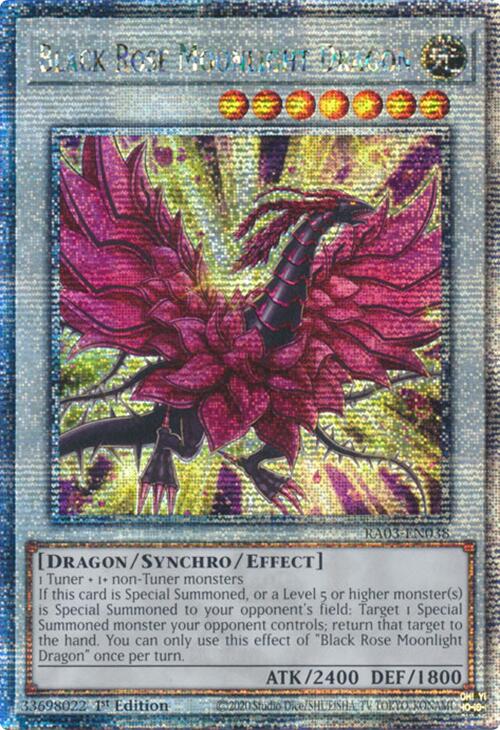 Black Rose Moonlight Dragon (Quarter Century Secret Rare) [RA03-EN038] Quarter Century Secret Rare | Exor Games Truro