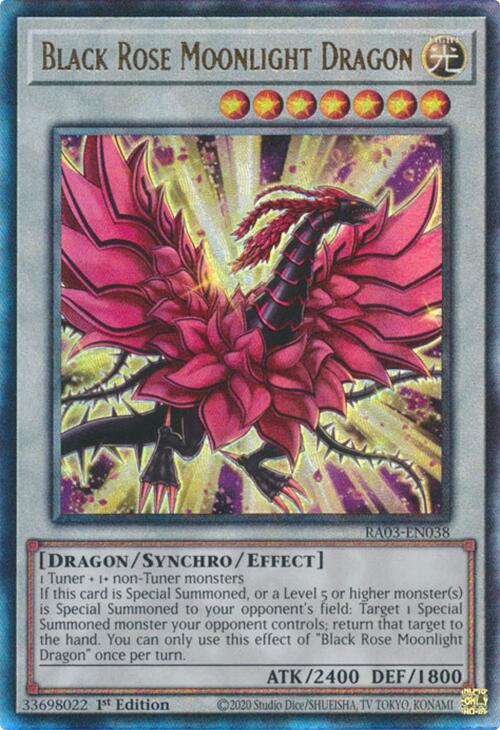Black Rose Moonlight Dragon (UTR) [RA03-EN038] Prismatic Ultimate Rare | Exor Games Truro
