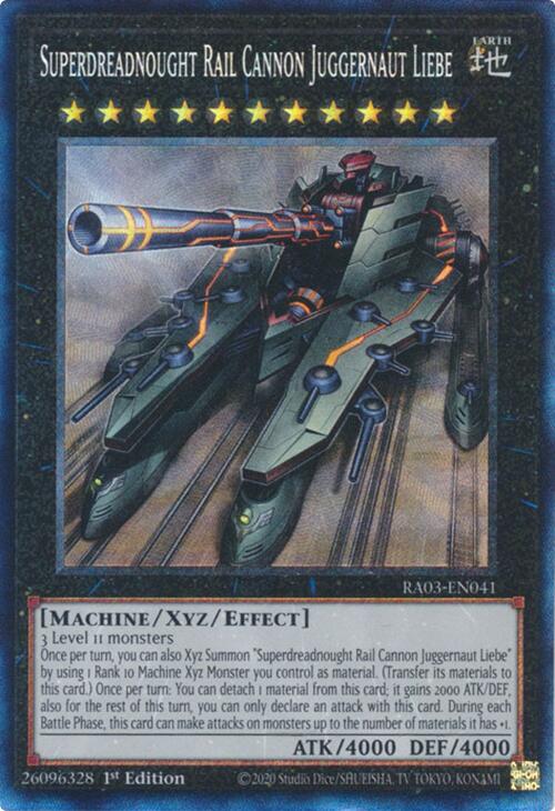 Superdreadnought Rail Cannon Juggernaut Liebe (CR) [RA03-EN041] Prismatic Collector's Rare | Exor Games Truro