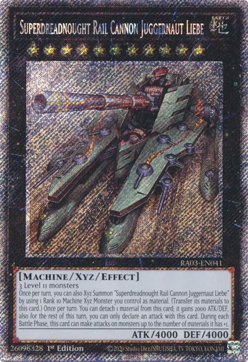 Superdreadnought Rail Cannon Juggernaut Liebe (Platinum Secret Rare) [RA03-EN041] Platinum Secret Rare | Exor Games Truro
