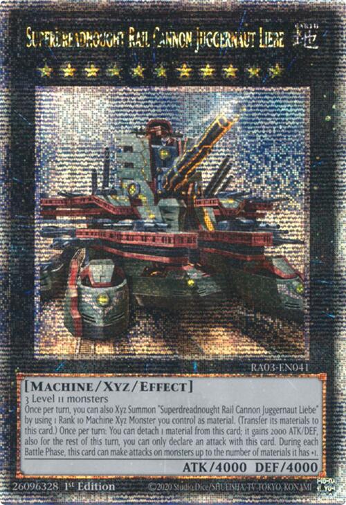 Superdreadnought Rail Cannon Juggernaut Liebe (Alternate Art) (Quarter Century Secret Rare) [RA03-EN041] Quarter Century Secret Rare | Exor Games Truro
