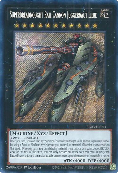 Superdreadnought Rail Cannon Juggernaut Liebe (Secret Rare) [RA03-EN041] Secret Rare | Exor Games Truro