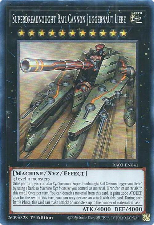 Superdreadnought Rail Cannon Juggernaut Liebe [RA03-EN041] Super Rare | Exor Games Truro