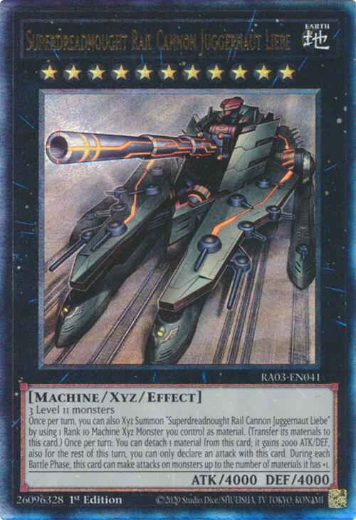 Superdreadnought Rail Cannon Juggernaut Liebe (UTR) [RA03-EN041] Prismatic Ultimate Rare | Exor Games Truro