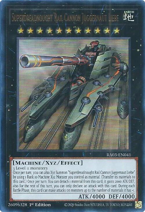 Superdreadnought Rail Cannon Juggernaut Liebe (UR) [RA03-EN041] Ultra Rare | Exor Games Truro