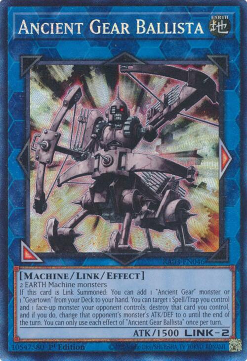 Ancient Gear Ballista (CR) [RA03-EN046] Prismatic Collector's Rare | Exor Games Truro