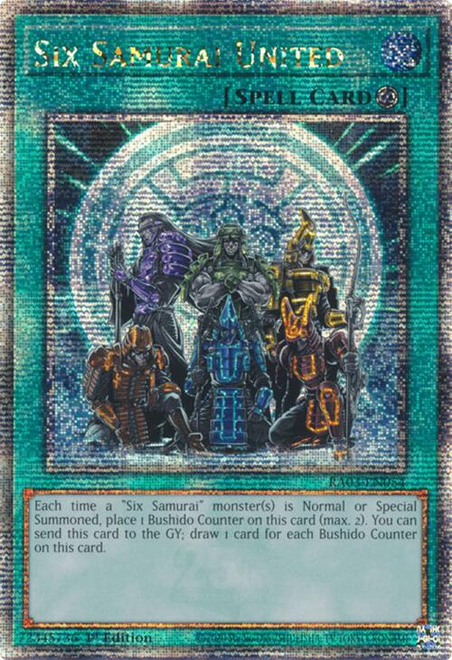 Six Samurai United (Quarter Century Secret Rare) [RA03-EN054] Quarter Century Secret Rare | Exor Games Truro