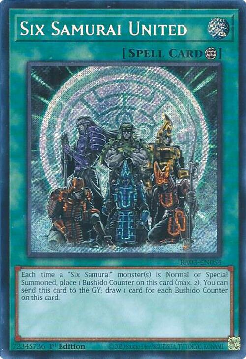 Six Samurai United (Secret Rare) [RA03-EN054] Secret Rare | Exor Games Truro