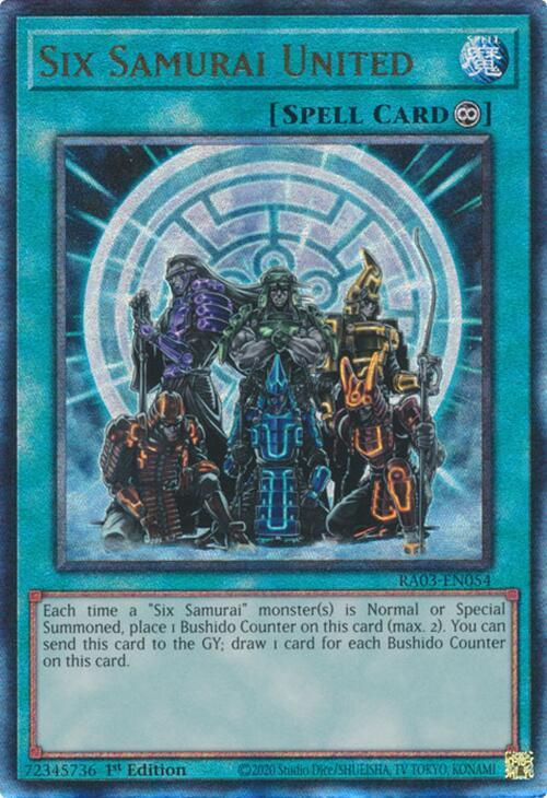 Six Samurai United (UTR) [RA03-EN054] Prismatic Ultimate Rare | Exor Games Truro