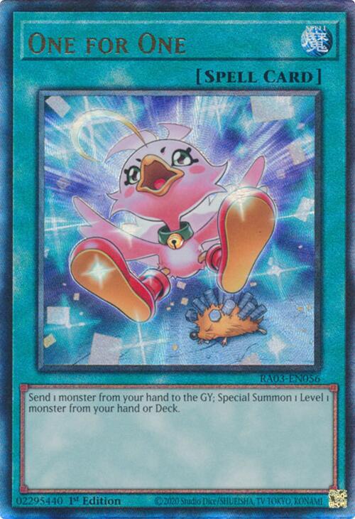 One for One (Alternate Art) (UTR) [RA03-EN056] Prismatic Ultimate Rare | Exor Games Truro