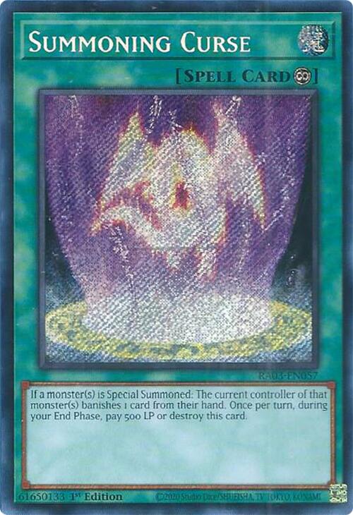 Summoning Curse (Secret Rare) [RA03-EN057] Secret Rare | Exor Games Truro