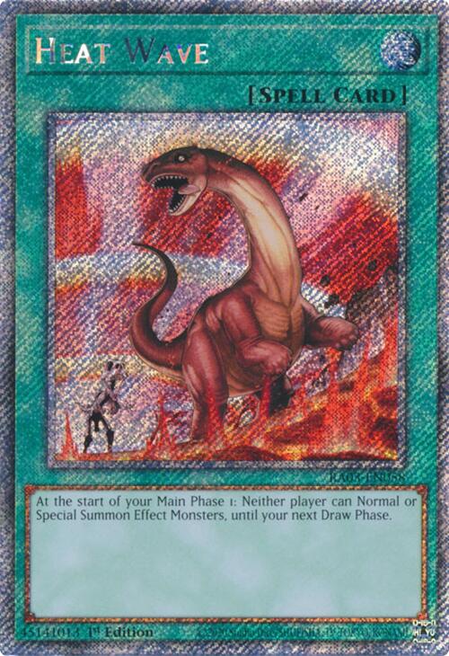 Heat Wave (Platinum Secret Rare) [RA03-EN058] Platinum Secret Rare | Exor Games Truro