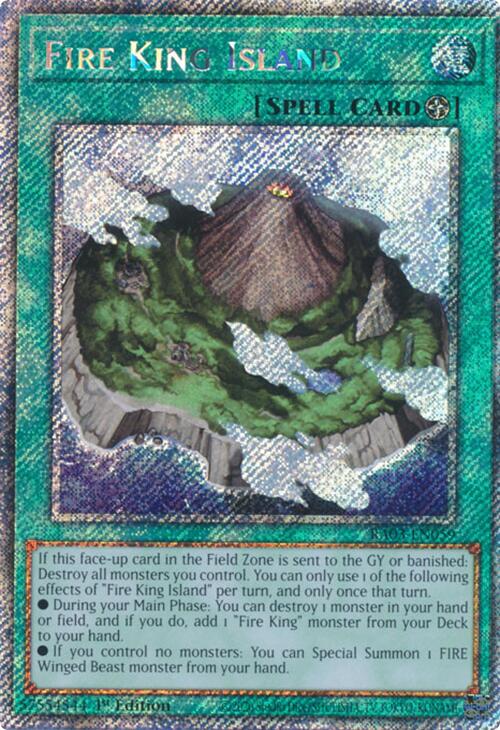 Fire King Island (Platinum Secret Rare) [RA03-EN059] Platinum Secret Rare | Exor Games Truro