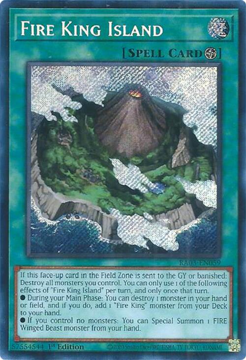 Fire King Island (Secret Rare) [RA03-EN059] Secret Rare | Exor Games Truro