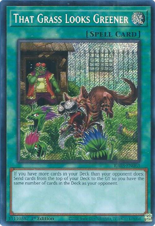 That Grass Looks Greener (Secret Rare) [RA03-EN063] Secret Rare | Exor Games Truro