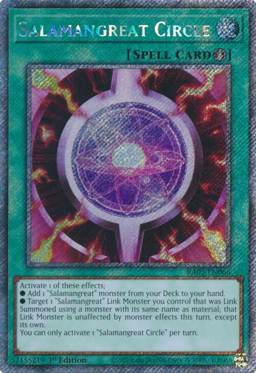 Salamangreat Circle (Platinum Secret Rare) [RA03-EN066] Platinum Secret Rare | Exor Games Truro
