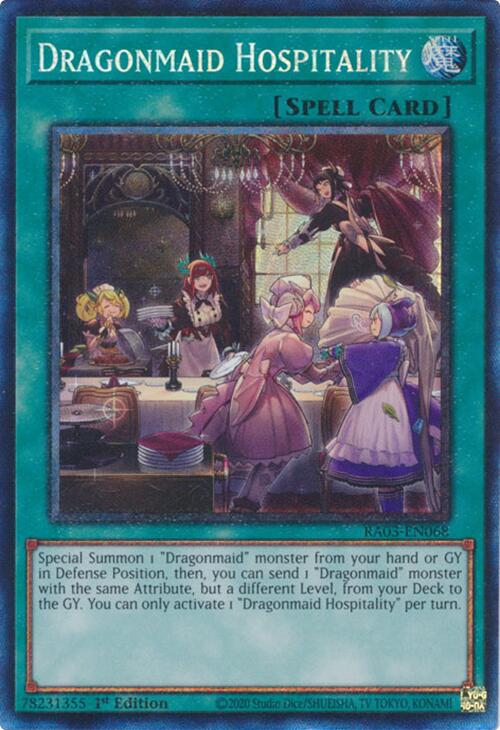 Dragonmaid Hospitality (CR) [RA03-EN068] Prismatic Collector's Rare | Exor Games Truro