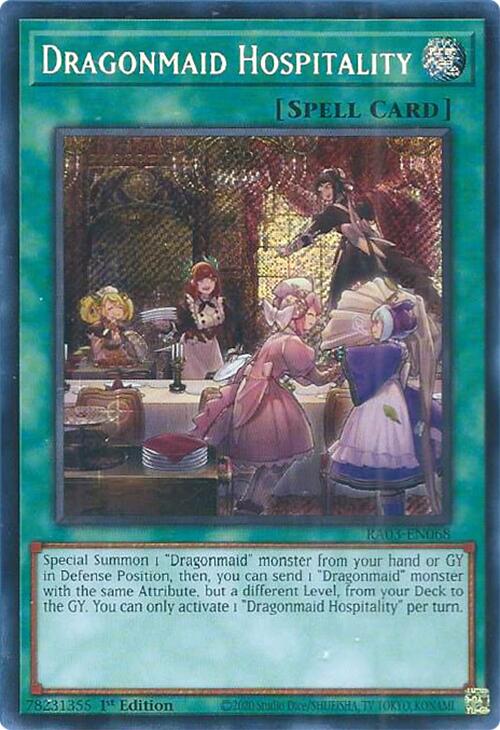 Dragonmaid Hospitality (Secret Rare) [RA03-EN068] Secret Rare | Exor Games Truro