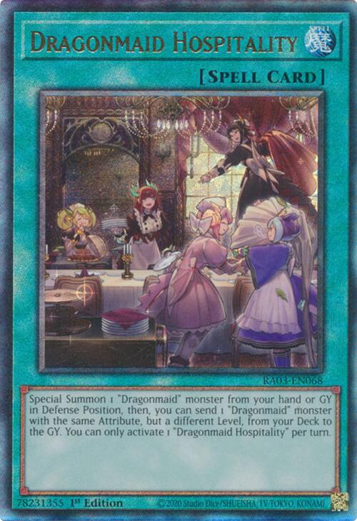 Dragonmaid Hospitality (UTR) [RA03-EN068] Prismatic Ultimate Rare | Exor Games Truro
