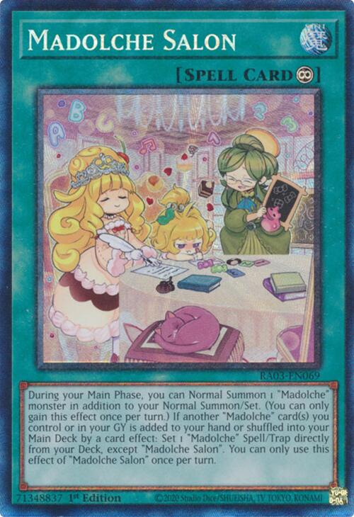 Madolche Salon (CR) [RA03-EN069] Prismatic Collector's Rare | Exor Games Truro