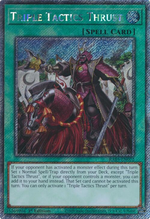 Triple Tactics Thrust (Platinum Secret Rare) [RA03-EN072] Platinum Secret Rare | Exor Games Truro