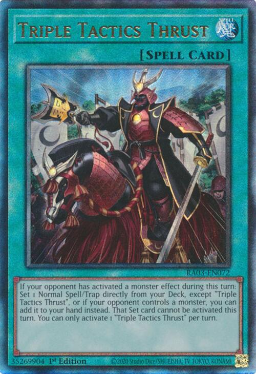 Triple Tactics Thrust (UTR) [RA03-EN072] Prismatic Ultimate Rare | Exor Games Truro