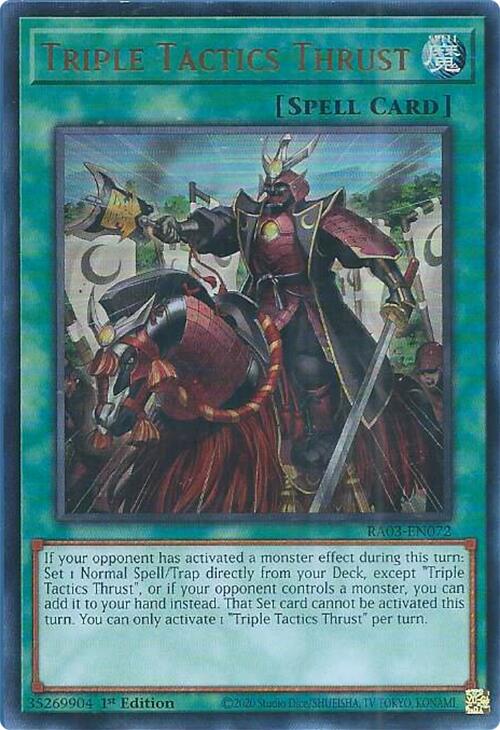 Triple Tactics Thrust (UR) [RA03-EN072] Ultra Rare | Exor Games Truro
