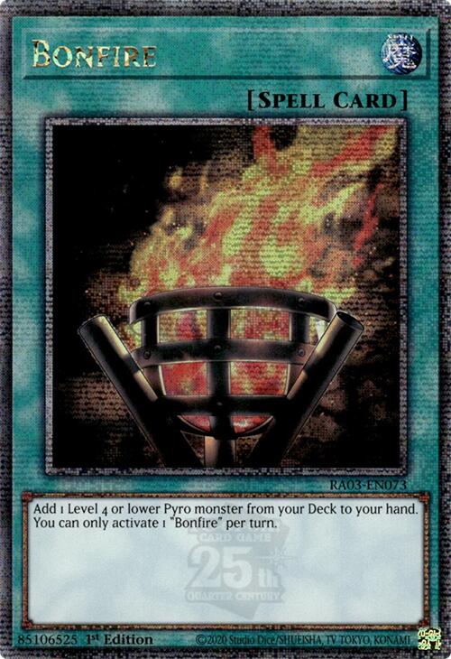 Bonfire (Quarter Century Secret Rare) [RA03-EN073] Quarter Century Secret Rare | Exor Games Truro