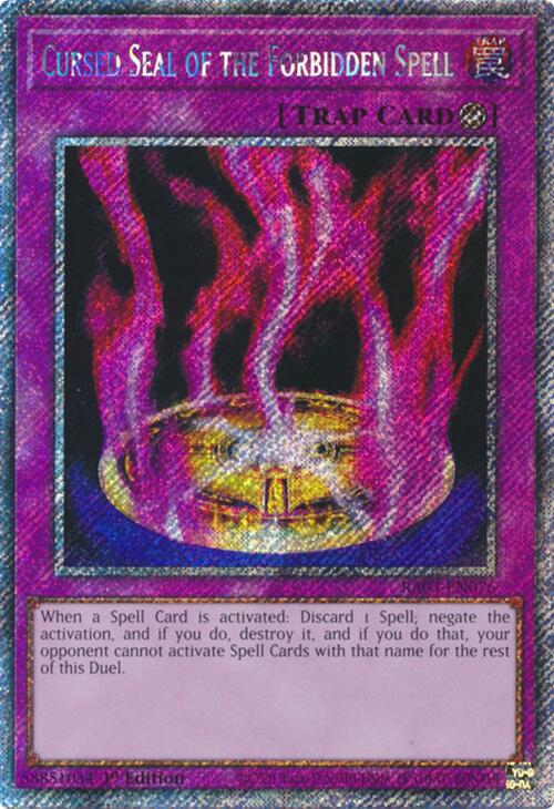 Cursed Seal of the Forbidden Spell (Platinum Secret Rare) [RA03-EN076] Platinum Secret Rare | Exor Games Truro