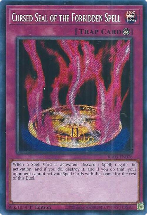 Cursed Seal of the Forbidden Spell (Secret Rare) [RA03-EN076] Secret Rare | Exor Games Truro