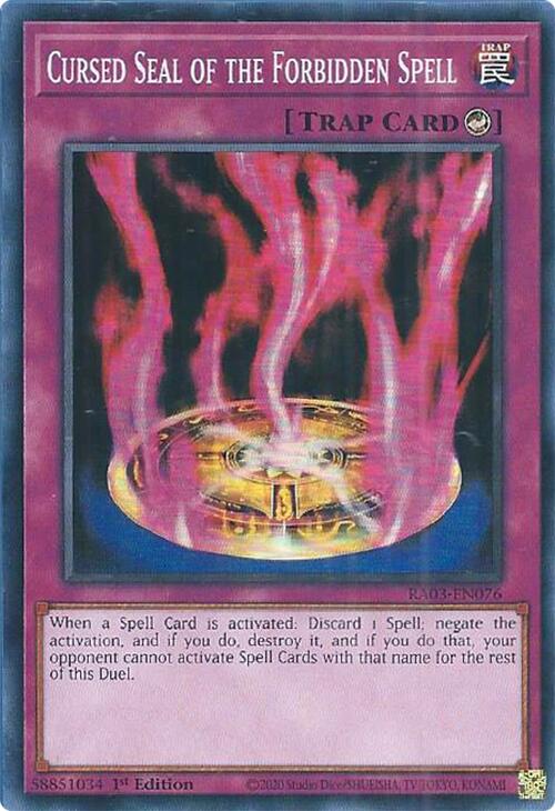 Cursed Seal of the Forbidden Spell [RA03-EN076] Super Rare | Exor Games Truro