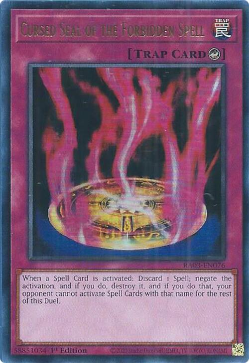 Cursed Seal of the Forbidden Spell (UR) [RA03-EN076] Ultra Rare | Exor Games Truro