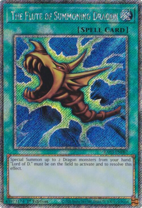 The Flute of Summoning Dragon (Platinum Secret Rare) [RA03-EN087] Platinum Secret Rare | Exor Games Truro