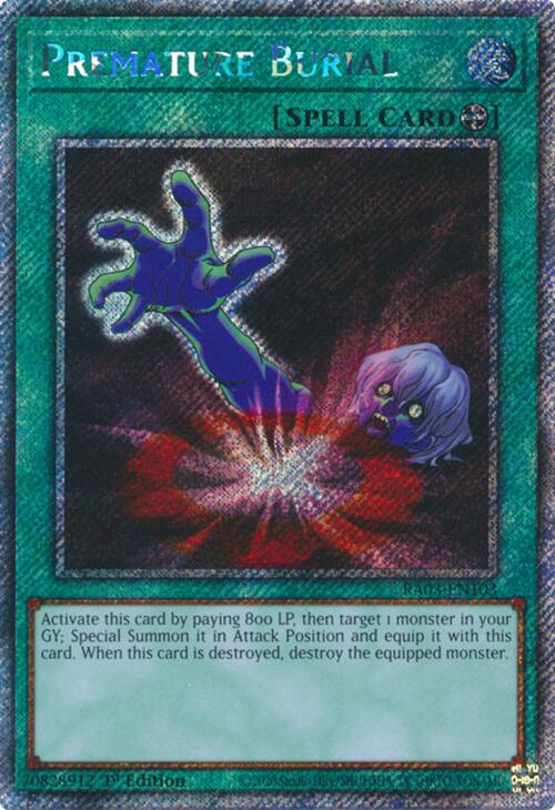 Premature Burial (Platinum Secret Rare) [RA03-EN103] Platinum Secret Rare | Exor Games Truro