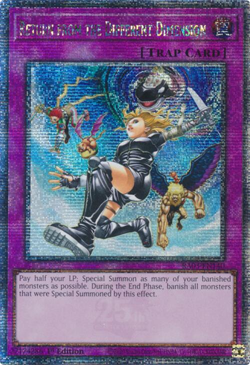 Return from the Different Dimension (Quarter Century Secret Rare) [RA03-EN140] Quarter Century Secret Rare | Exor Games Truro