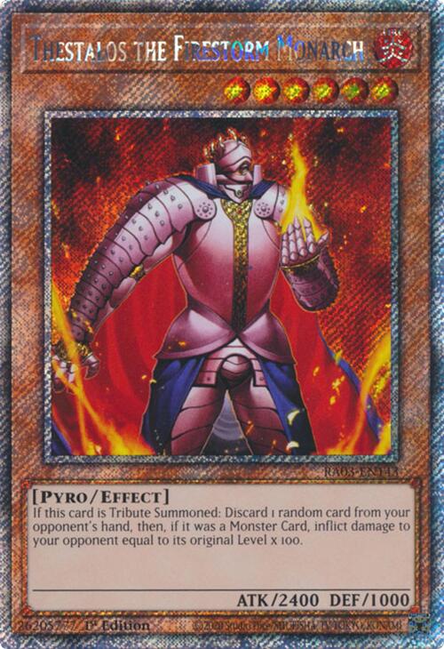 Thestalos the Firestorm Monarch (Platinum Secret Rare) [RA03-EN143] Platinum Secret Rare | Exor Games Truro