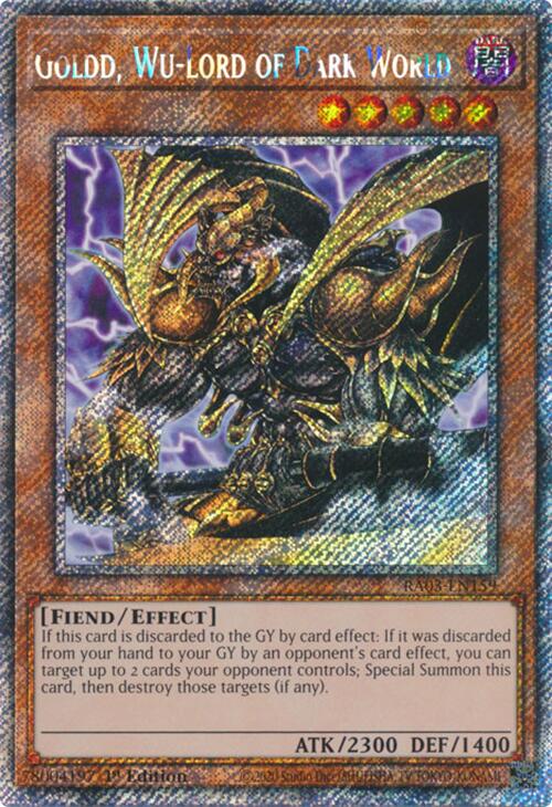 Goldd, Wu-Lord of Dark World (Platinum Secret Rare) [RA03-EN159] Platinum Secret Rare | Exor Games Truro