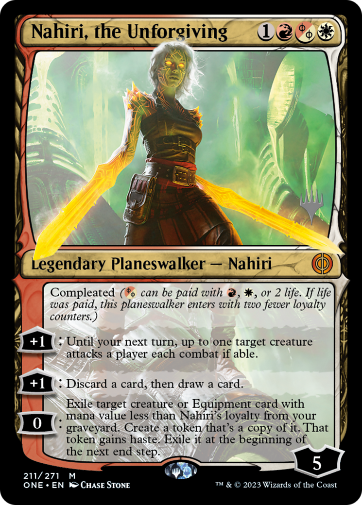 Nahiri, the Unforgiving (Promo Pack) [Phyrexia: All Will Be One Promos] | Exor Games Truro