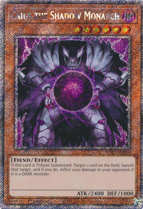 Caius the Shadow Monarch (Platinum Secret Rare) [RA03-EN194] Platinum Secret Rare | Exor Games Truro