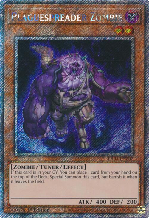 Plaguespreader Zombie (Platinum Secret Rare) [RA03-EN207] Platinum Secret Rare | Exor Games Truro