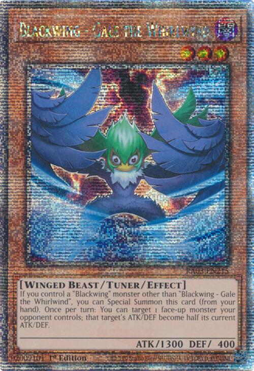Blackwing - Gale the Whirlwind (Quarter Century Secret Rare) [RA03-EN215] Quarter Century Secret Rare | Exor Games Truro