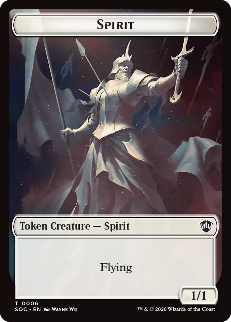 Spirit (0006) // Illusion Double-Sided Token [Secrets of Strixhaven Commander Tokens] | Exor Games Truro