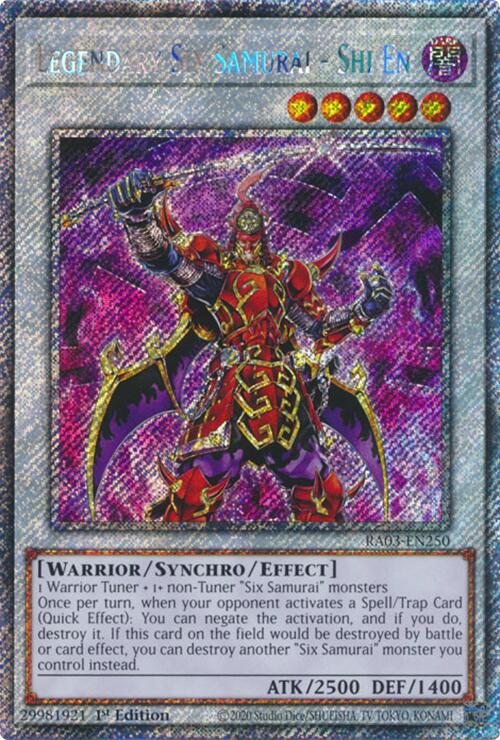 Legendary Six Samurai - Shi En (Platinum Secret Rare) [RA03-EN250] Platinum Secret Rare | Exor Games Truro