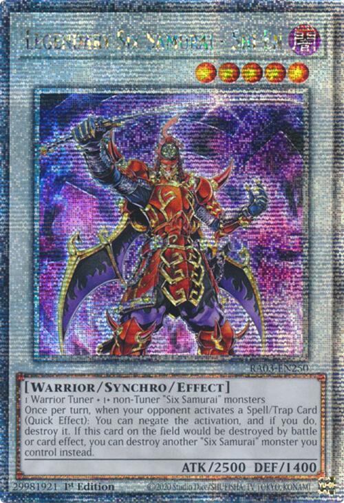 Legendary Six Samurai - Shi En (Quarter Century Secret Rare) [RA03-EN250] Quarter Century Secret Rare | Exor Games Truro