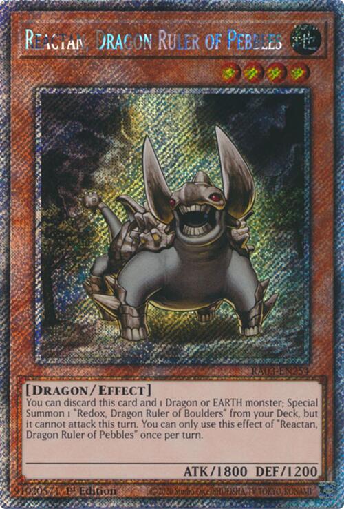 Reactan, Dragon Ruler of Pebbles (Platinum Secret Rare) [RA03-EN254] Platinum Secret Rare | Exor Games Truro