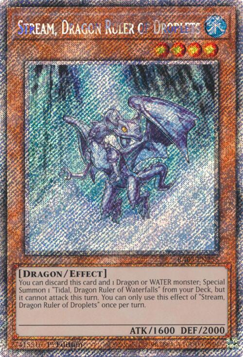 Stream, Dragon Ruler of Droplets (Platinum Secret Rare) [RA03-EN255] Platinum Secret Rare | Exor Games Truro